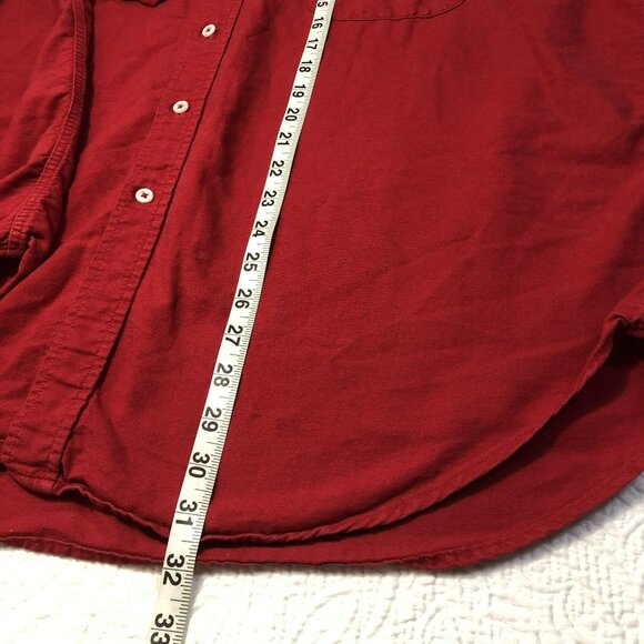 Disney Originals Shirt Mickey Mouse Embroidered Men Button-Up XL 100% Cotton Red - Picture 11 of 11